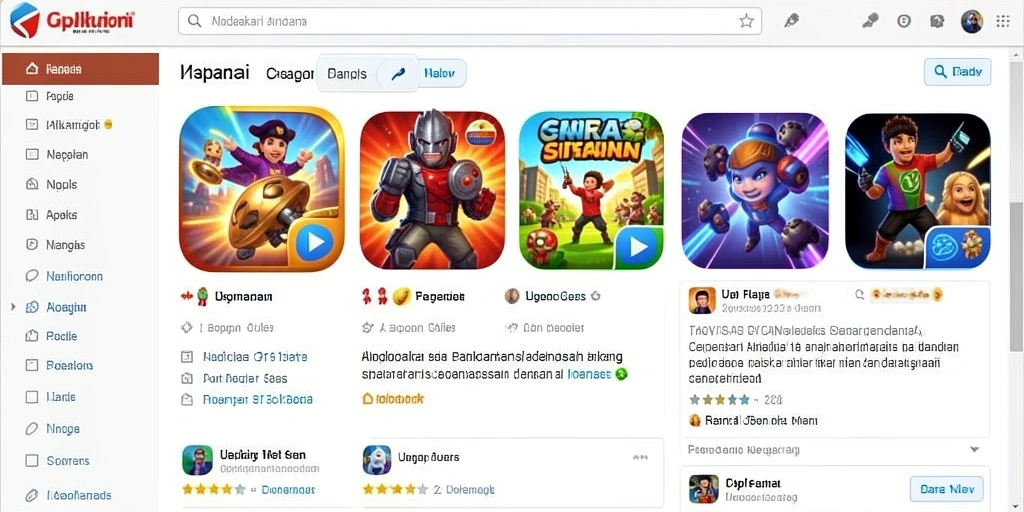 Tampilan grafis yang menarik dan penuh warna.