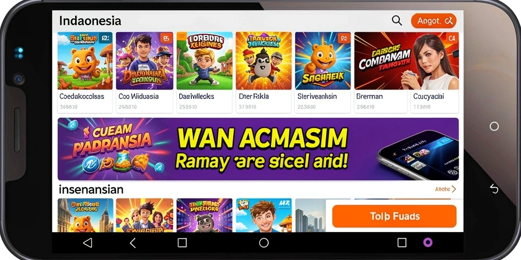 Tampilan antarmuka yang menarik dan berwarna.