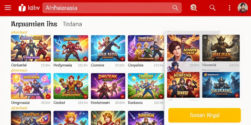 Tampilan awal permainan yang menarik dan user-friendly.