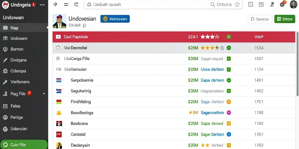 Screenshot menunjukkan antarmuka pengguna yang menarik.