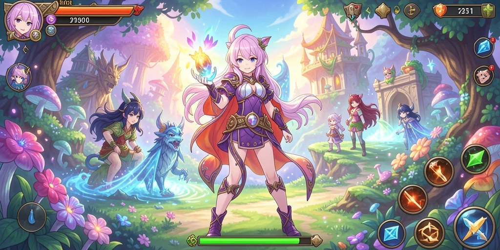 Tampilan menarik level pertama di LUCKYTOPIA.
