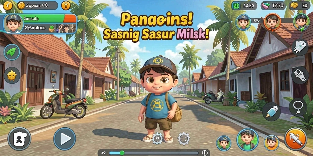 Tampilan awal NV77 yang memukau dengan karakter utama.