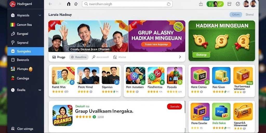 Tampilan awal permainan dengan karakter samurai yang kuat.